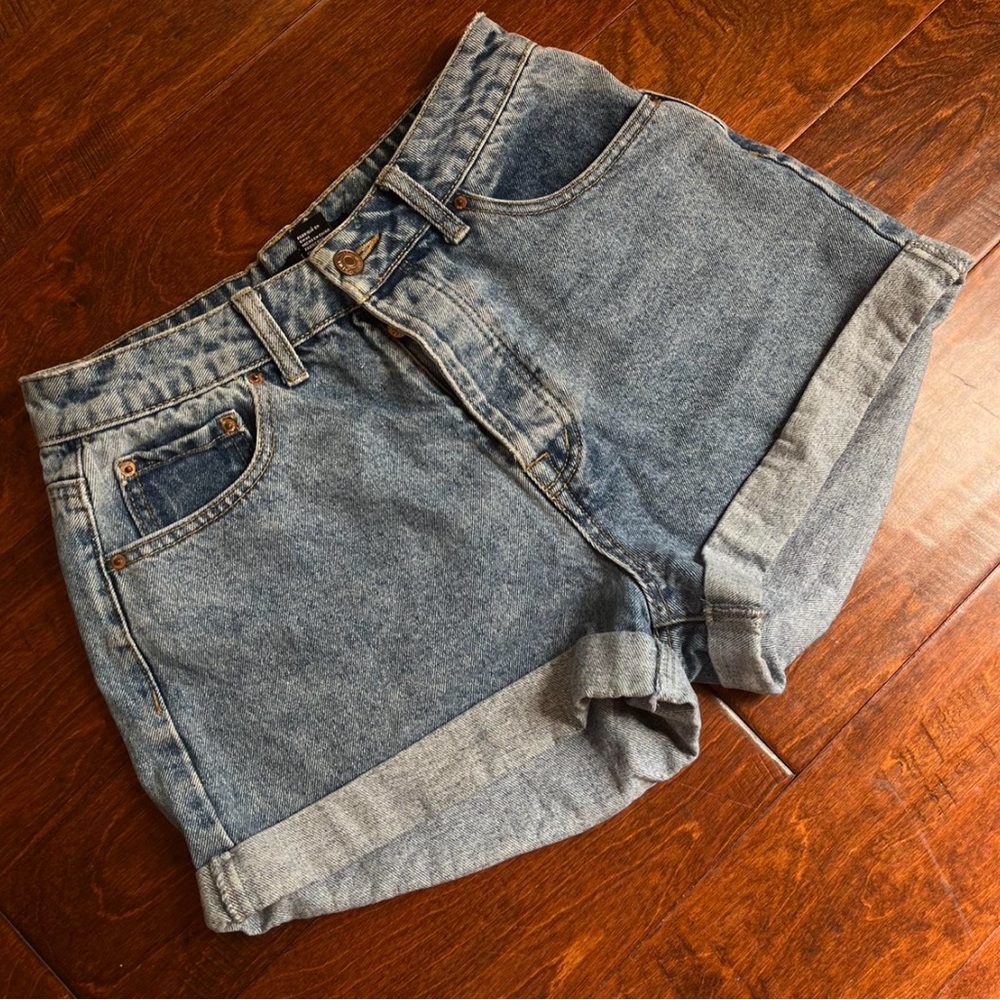 Forever 21 Blue Jean Shorts High-Waisted Vintage Style